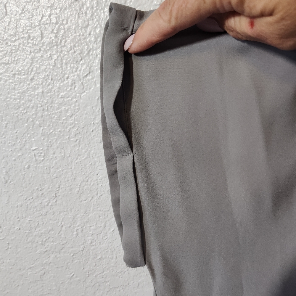 Plus Size Fossil Gray Geneva Solid Zipper Neck Bl… - image 5